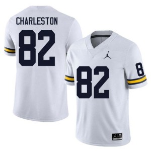 C.J. Charleston Michigan 2025 #82 Men College Football Jerseys - White 311229-732