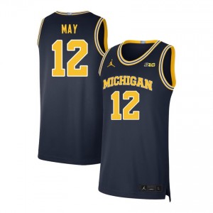 Charlie May University of Michigan #12 Mens Alumni College Basketball Jerseys - Navy 335865-759