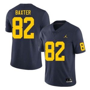 Devon Baxter Wolverines Mens College Football Official #82 Jersey - Navy 441653-137