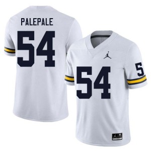 Deyvid Palepale Michigan #54 Alumni College Football Men's Jersey - White 459093-208