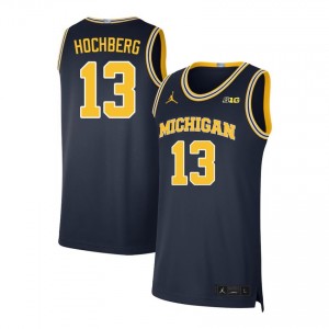 Harrison Hochberg Wolverines College Basketball #13 Men High School Jerseys - Navy 321375-409