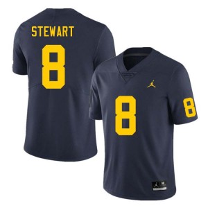 I'Marion Stewart Michigan Wolverines #8 Alumni College Football Mens Jerseys - Navy 595753-571