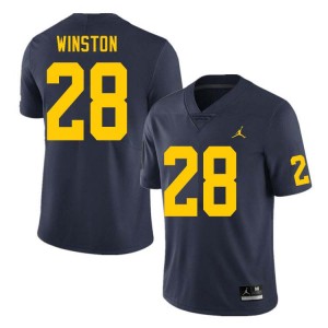 Kainoa Winston University of Michigan 2025 #28 Men College Football Jersey - Navy 283985-616