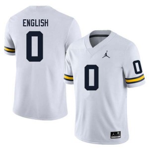 Karmello English University of Michigan College Football NCAA #0 Men's Jersey - White 313639-804