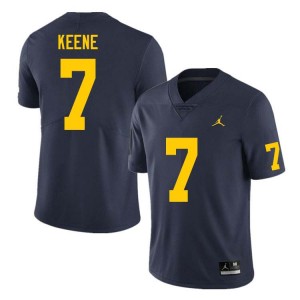 Mikey Keene Michigan Men #7 Embroidery College Football Jerseys - Navy 550910-783