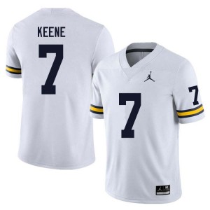 Mikey Keene Michigan Wolverines Replica Men's #7 College Football Jersey - White 459358-492