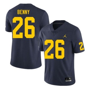 Rayshaun Benny Wolverines High School College Football #26 Men's Jerseys - Navy 566582-268