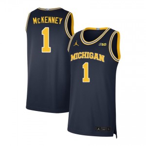 Trey McKenney University of Michigan Mens 2025 College Basketball #1 Jersey - Navy 953730-238