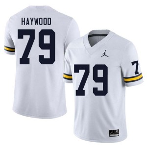 Ty Haywood Michigan Player #79 Men's College Football Jersey - White 333946-930