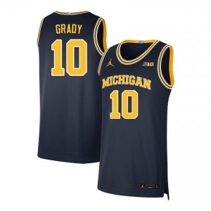 Winters Grady Michigan Wolverines #10 Mens College Basketball Replica Jersey - Navy 872125-200
