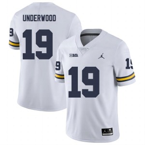 Bryce Underwood University of Michigan Mens #19 College Football High School Jerseys - White 406090-928