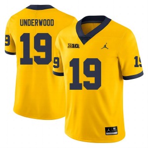 Bryce Underwood University of Michigan Men's 2025-26 #19 College Football Jersey - Yellow 394046-988