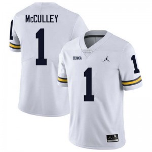 Donaven McCulley Michigan 2025-26 College Football Mens #1 Jerseys - White 256126-622