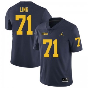 Evan Link Michigan Men #71 Player College Football Jersey - Navy 557653-869