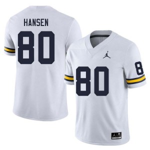 Hogan Hansen Michigan Mens High School College Football #80 Jersey - White 217920-866