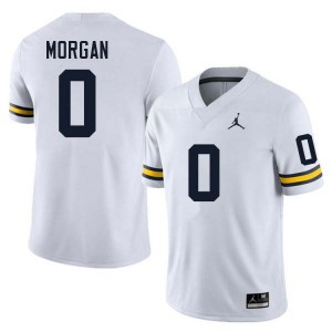 Semaj Morgan Michigan Wolverines Official #0 College Football Men Jersey - White 254548-291