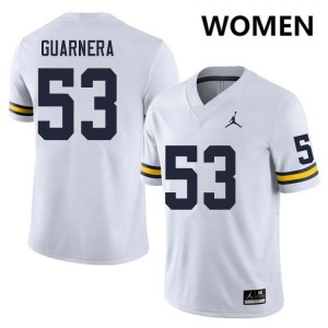 Jake Guarnera Michigan Womens #53 College Football Game Jersey - White 607526-153