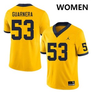 Jake Guarnera Michigan Women's University #53 College Football Jerseys - Yellow 285985-692