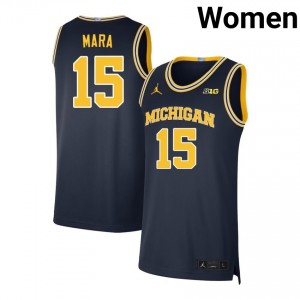 Aday Mara University of Michigan Womens Alumni College Basketball #15 Jerseys - Navy 347284-810