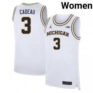 Elliot Cadeau University of Michigan Limited College Basketball #3 Womens Jersey - White 808586-685