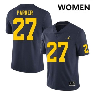 Jasper Parker Wolverines Women #27 College Football Alumni Jersey - Navy 687544-479