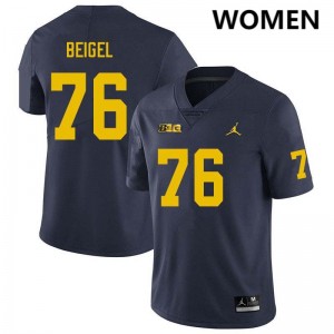 Manuel Beigel Michigan Women's #76 College Football High School Jersey - Navy 659101-812