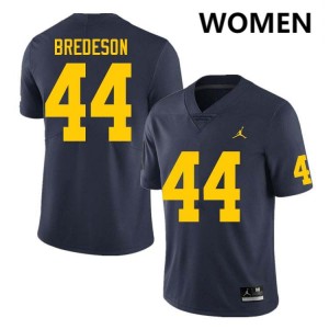 Max Bredeson Michigan College Football University Womens #44 Jerseys - Navy 466227-574