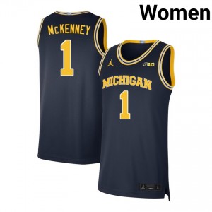 Trey McKenney Michigan Women's College Basketball Alumni #1 Jersey - Navy 749204-877