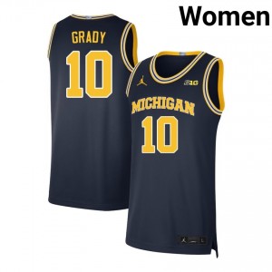 Winters Grady Michigan Wolverines NCAA #10 Women's College Basketball Jersey - Navy 715900-810