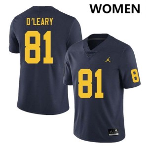 Peyton O'Leary Michigan Wolverines #81 Game Womens College Football Jersey - Navy 276981-156