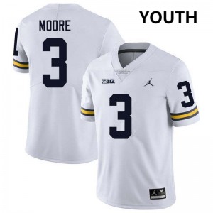Fredrick Moore Wolverines #3 College Football Limited Youth Jersey - White 411025-291