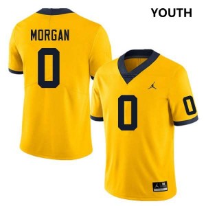 Semaj Morgan Wolverines 2025-26 College Football Youth #0 Jersey - Yellow 998893-787