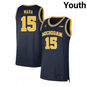 Aday Mara Michigan #15 College Basketball Replica Youth Jerseys - Navy 734485-331