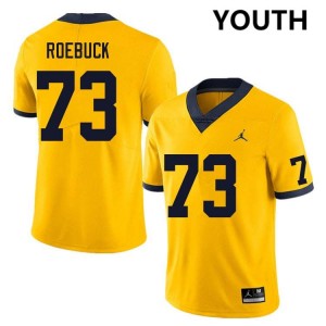 Ben Roebuck Michigan 2025-26 College Football #73 Youth Jersey - Yellow 504176-301