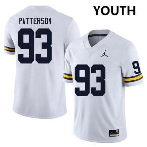 Benny Patterson Wolverines 2025 #93 College Football Youth Jerseys - White 955082-348
