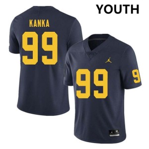 Bobby Kanka Michigan Youth College Football #99 Embroidery Jersey - Navy 483927-420