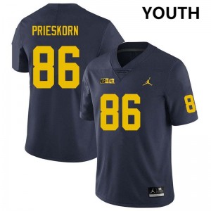 Brady Prieskorn Michigan #86 2025 Youth College Football Jerseys - Navy 574815-195