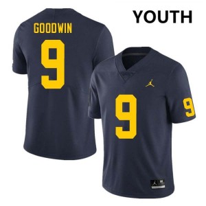 Channing Goodwin University of Michigan College Football Youth #9 Game Jerseys - Navy 242030-333