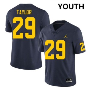 Chase Taylor University of Michigan Youth #29 Alumni College Football Jersey - Navy 301603-134