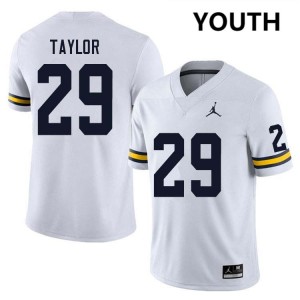 Chase Taylor Michigan Youth College Football Player #29 Jerseys - White 414090-748
