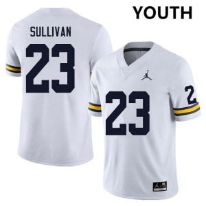 Cole Sullivan Michigan 2025 College Football #23 Youth Jersey - White 392649-536