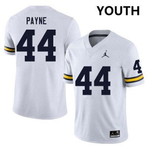 Damon Payne Wolverines #44 College Football Youth Alumni Jerseys - White 806050-657