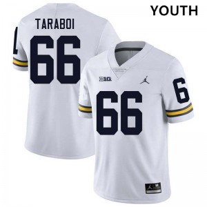 Dan Taraboi Wolverines University Youth #66 College Football Jersey - White 188851-567