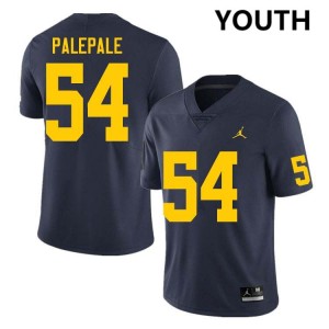 Deyvid Palepale Michigan Wolverines #54 College Football Embroidery Youth Jerseys - Navy 136180-124