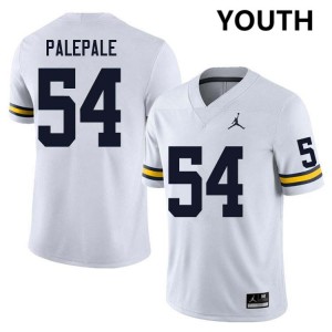 Deyvid Palepale University of Michigan Game #54 Youth College Football Jersey - White 313600-832