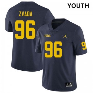 Dominic Zvada Michigan Youth College Football Player #96 Jerseys - Navy 405112-425