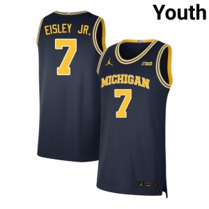Howard Eisley Jr. Wolverines Youth High School College Basketball #7 Jersey - Navy 342607-927