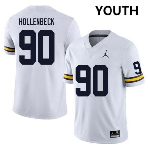 Hudson Hollenbeck Michigan Limited College Football Youth #90 Jerseys - White 605925-342