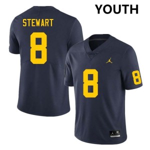 I'Marion Stewart Michigan Replica #8 Youth College Football Jerseys - Navy 196537-749