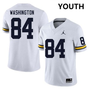 Jacob Washington University of Michigan Youth College Football 2025-26 #84 Jerseys - White 828409-804